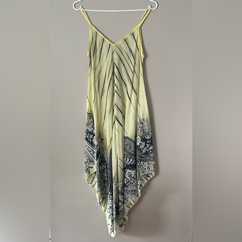 Parsley Print Handkerchief Dress / Beach Cover
